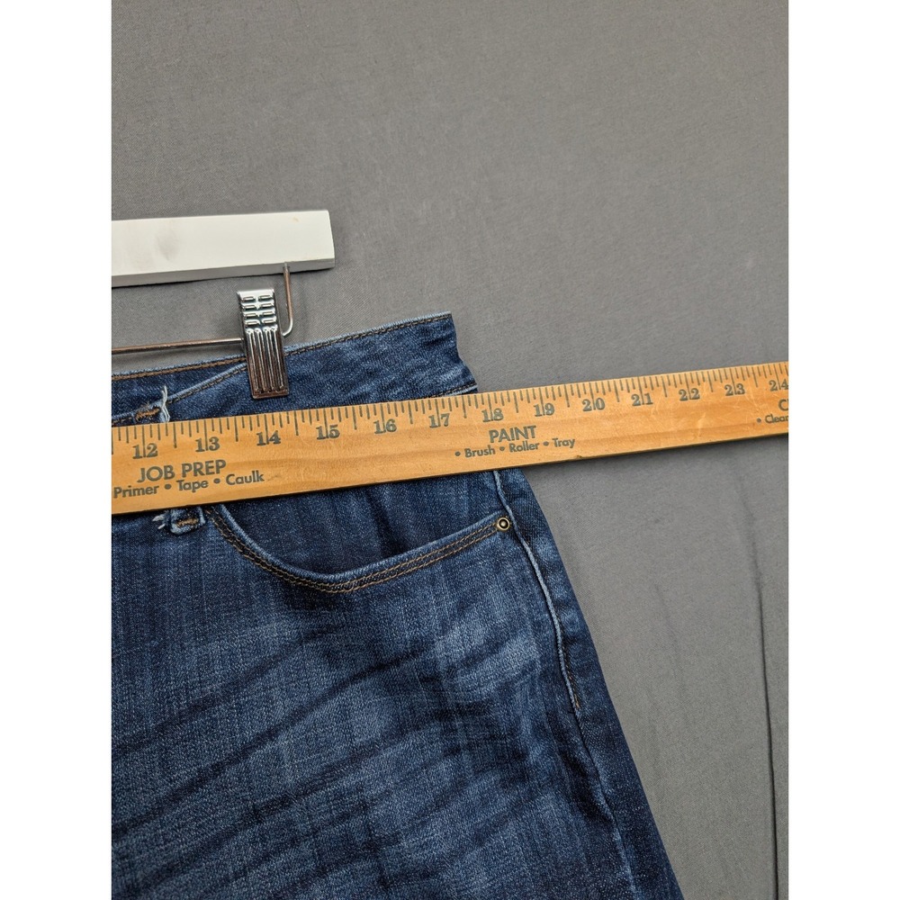 Lee Womens Size 14 Medium Mid Rise Straight Leg Denim Blue Jeans - Picture 5 of 9